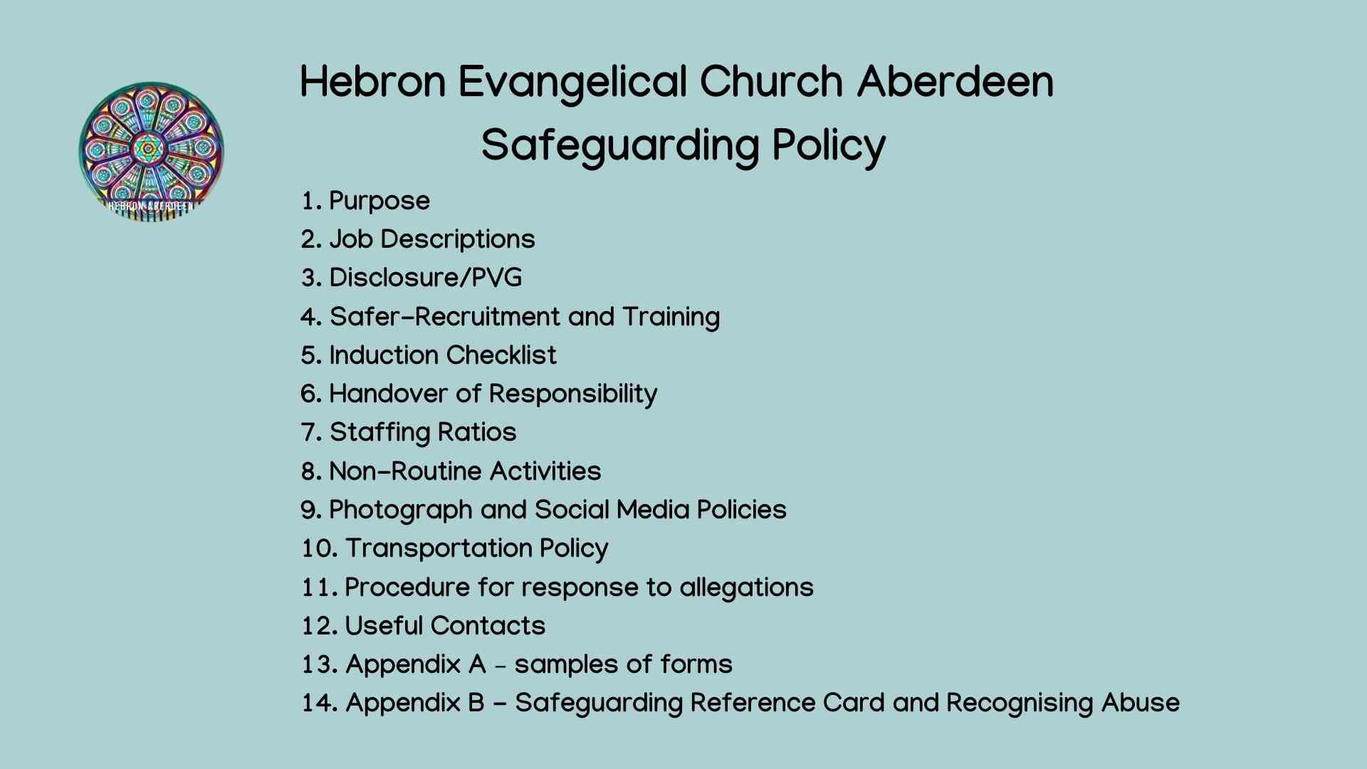 Let's look at our Policy which is available on our website under Get to Know Us_Policies - or click the image to link to pdf