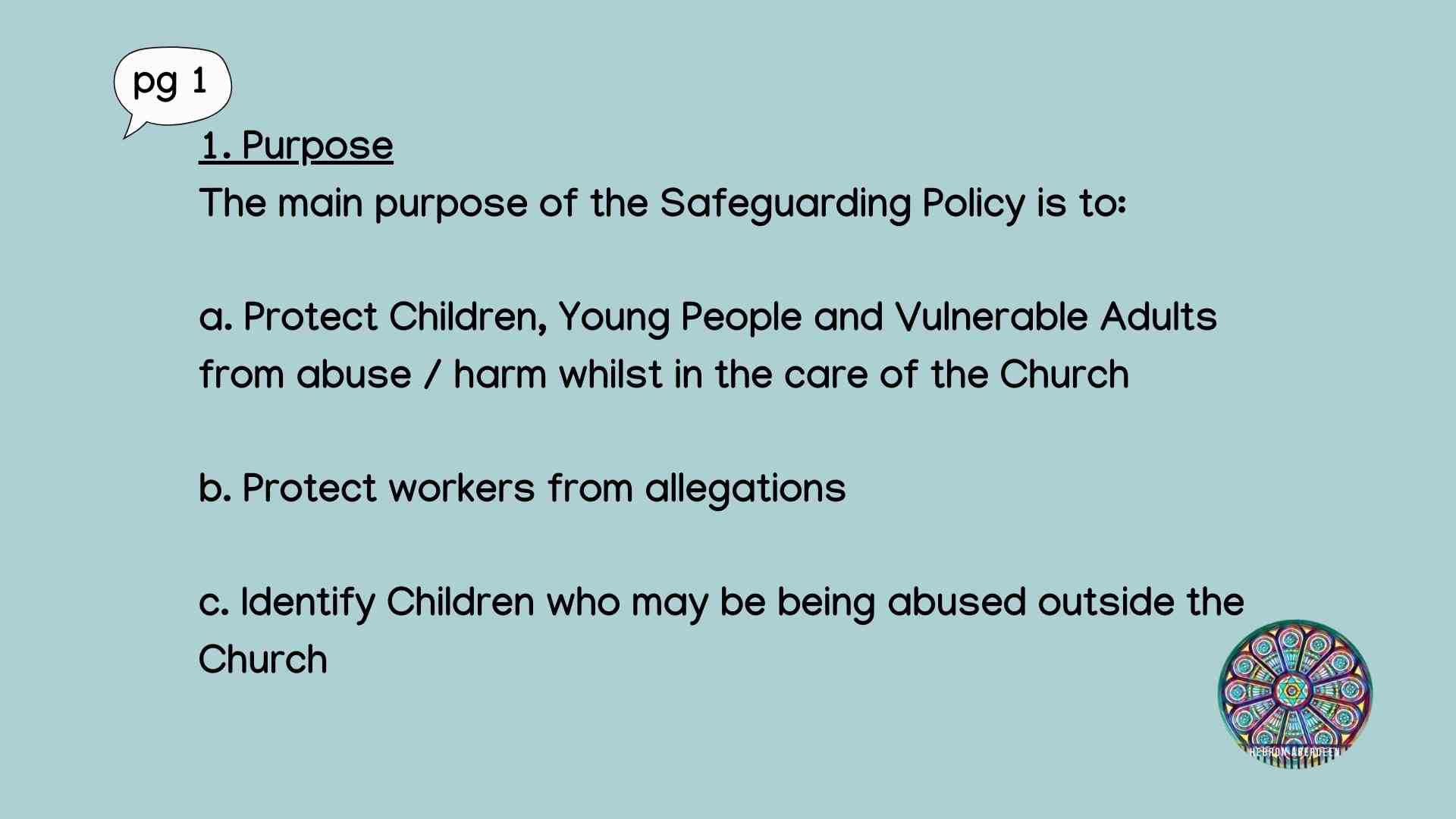 Overview of the purpose of our policy