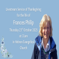 Thanksgiving Service for Frances Philip