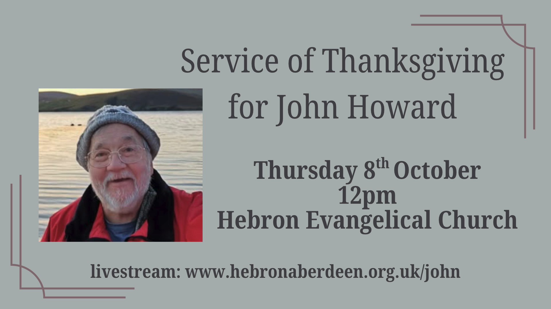 Funeral Service for John Howard